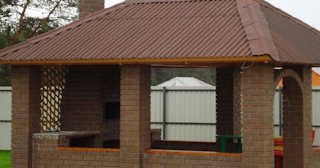 Беседка из кирпича под ключ в Костомукше цена от 3255 рублей - Строй-Ктм