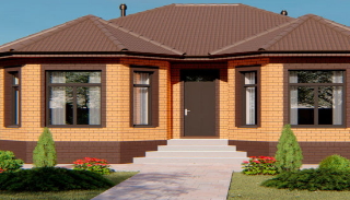 Проект одноэтажного дома с 3 спальнямиот 314940 рублей - Строй-Ктм | Костомукша